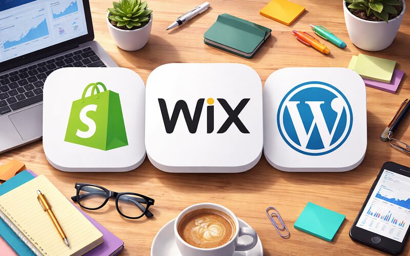 Shopify, WordPress en Wix
