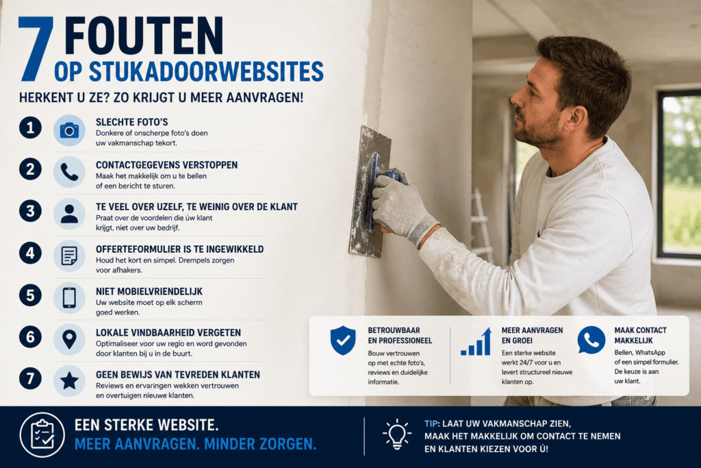 Veelgemaakte fouten op stukadoorwebsites vermijden