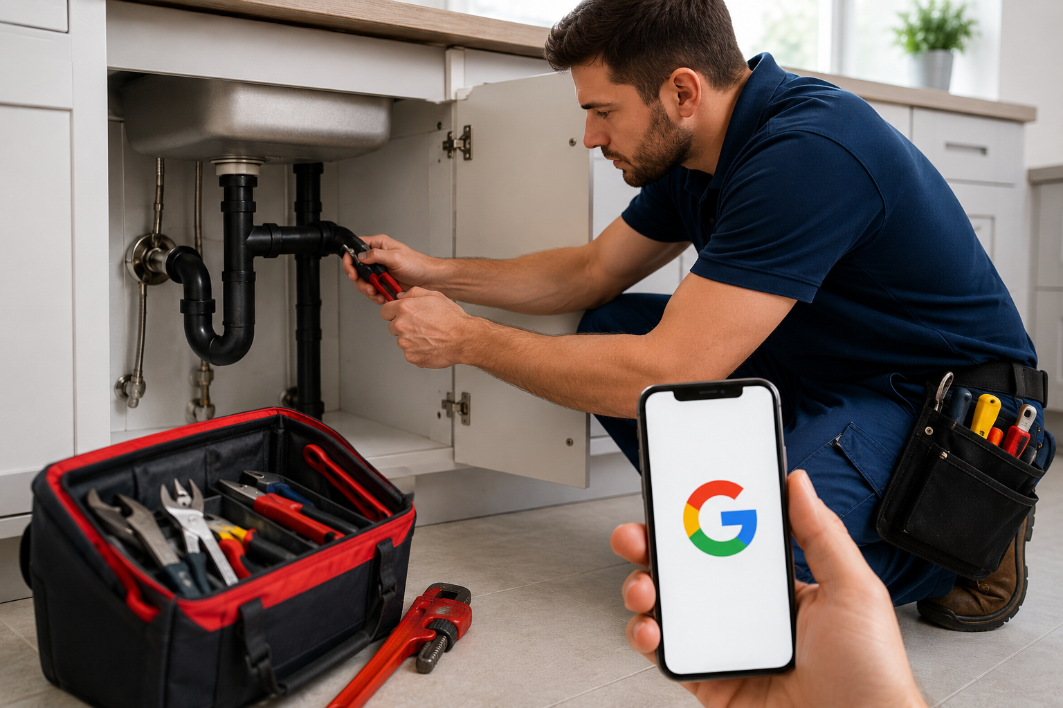 Hoe krijgt een loodgieter meer klanten via Google?