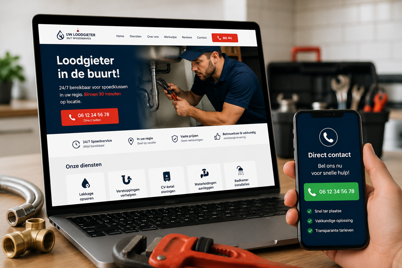 Wat moet een goede loodgieterswebsite bevatten?