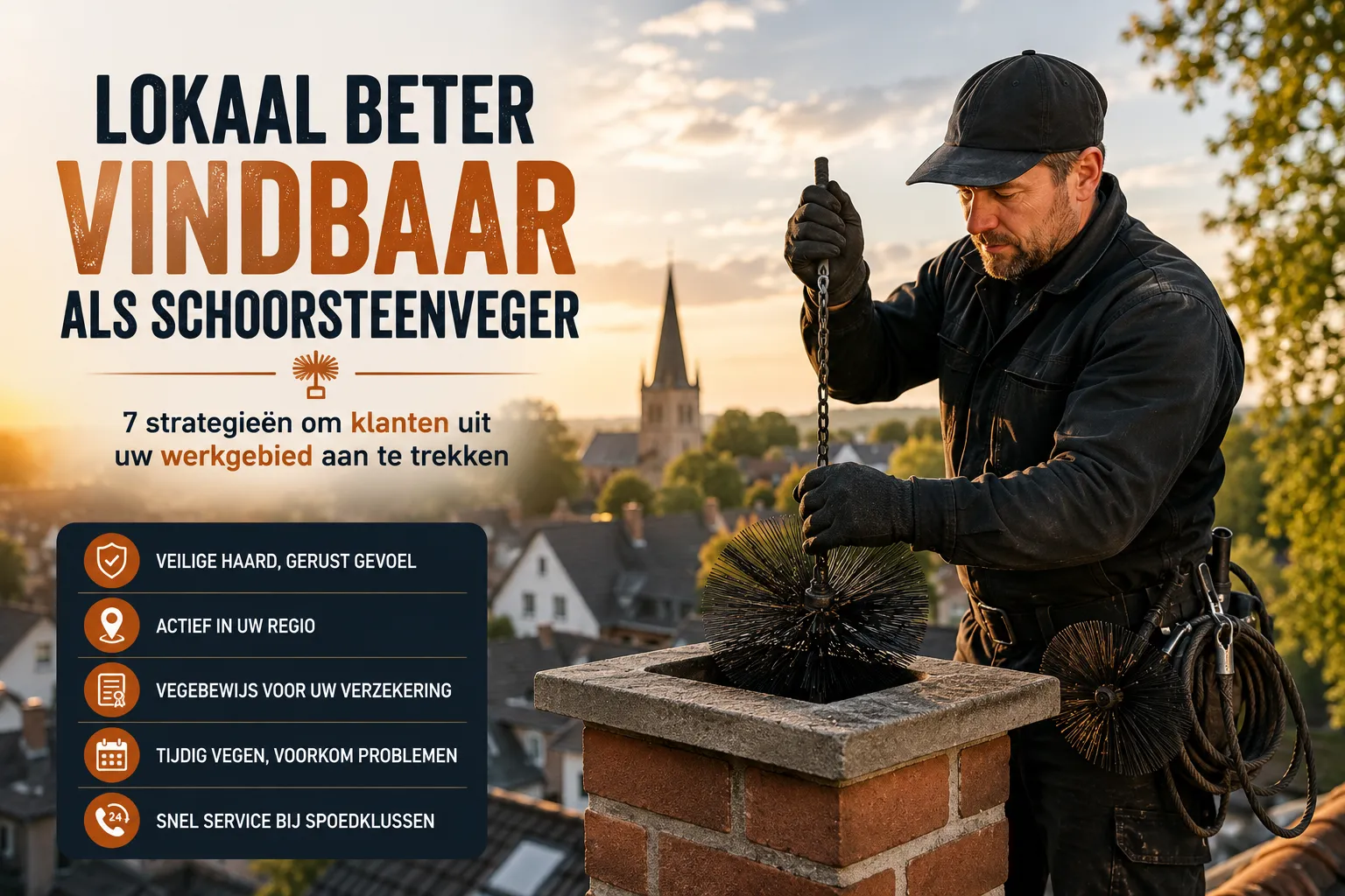 lokaal vindbaar als schoorsteenveger