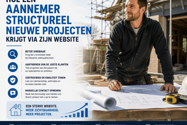 Hoe aannemers structureel nieuwe projecten krijgen via hun website