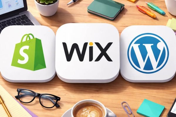 Wordpress, Wix of Shopify website